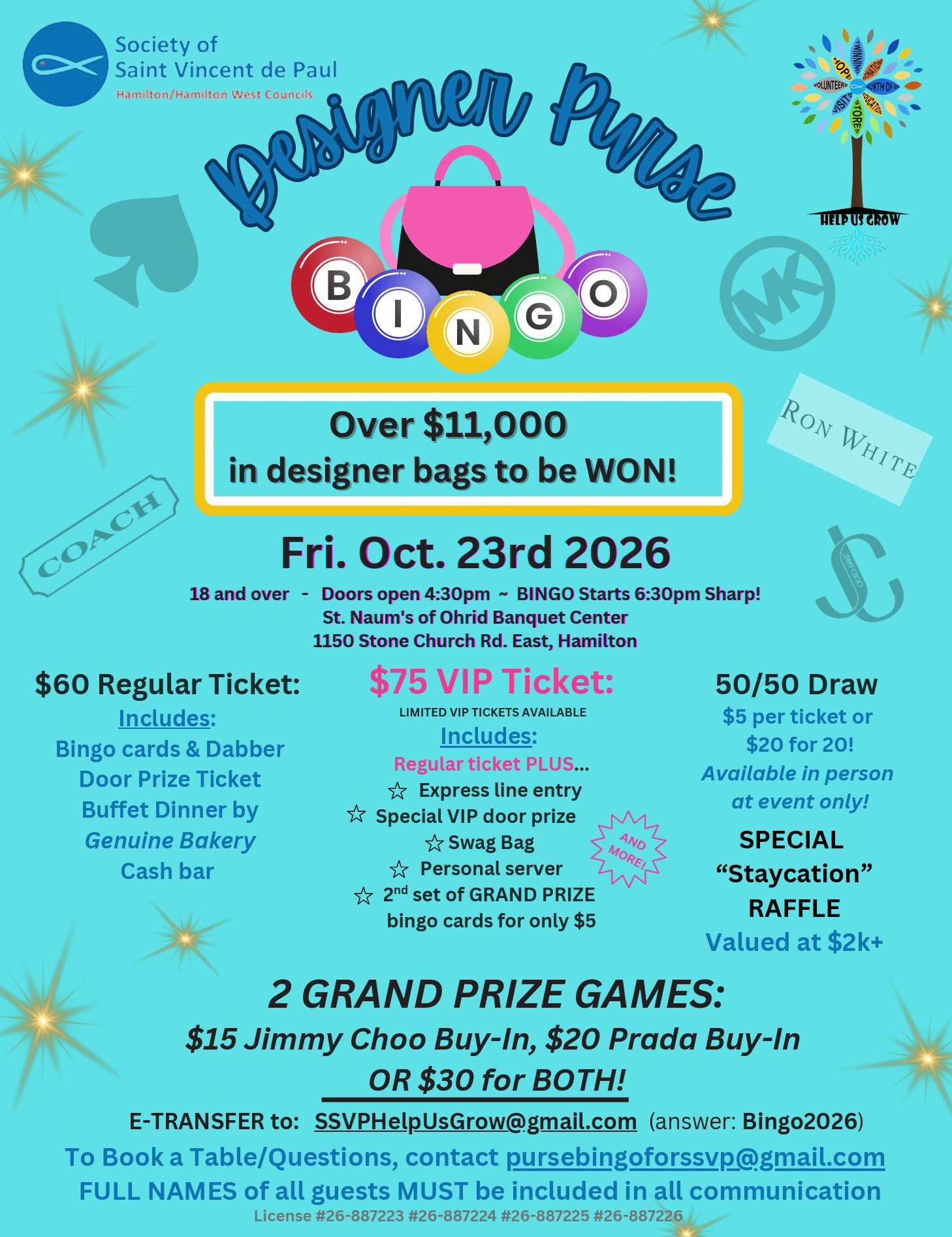 Designer Purse Bingo