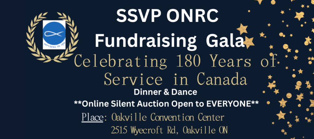 SSVP ONRC Fundraising Gala – Celebrating 180 Years of Service in Canada